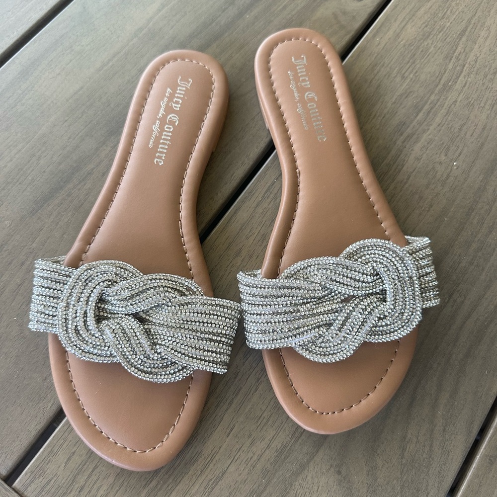 Juicy Couture Silver Knotted Sandals